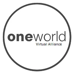 Oneworld logo, white icon version, on a transparent background