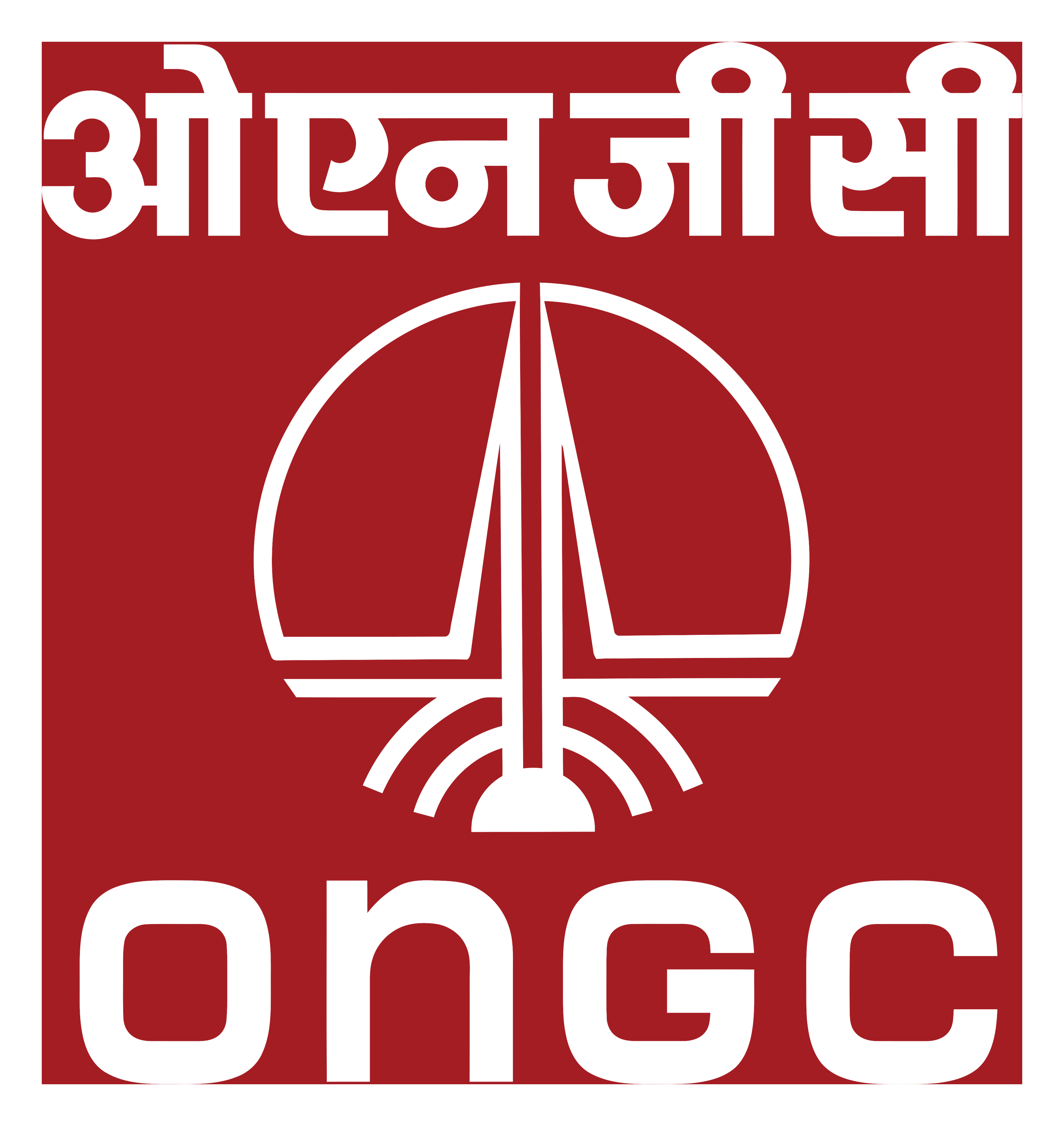Ongc logo on a transparent background