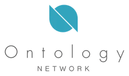 Ontology logo, horizontal version, on a transparent background