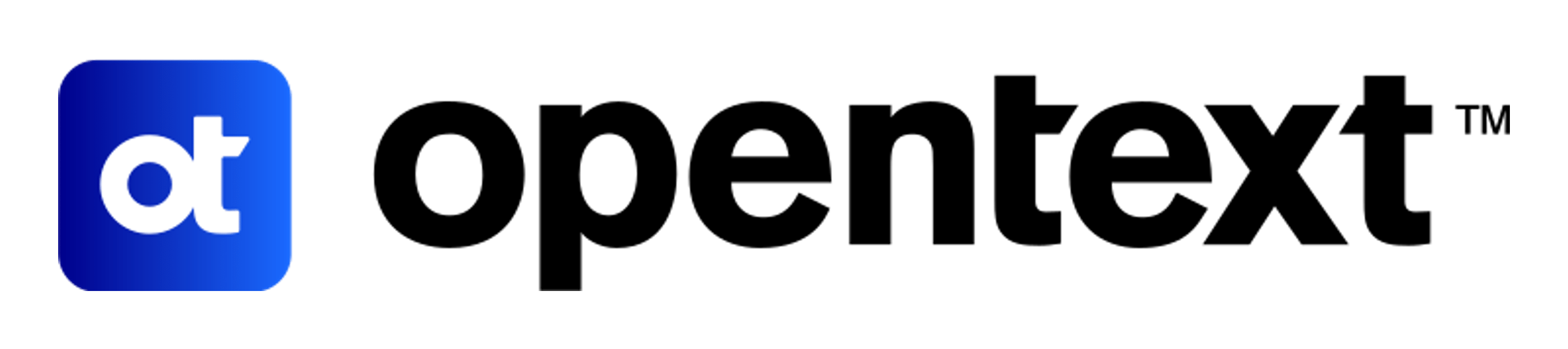 Open Text logo on a transparent background