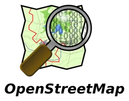 Openstreetmap logo, horizontal version, on a transparent background