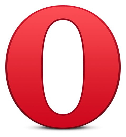Opera Mini のロゴ、アイコンバージョン（背景透過）