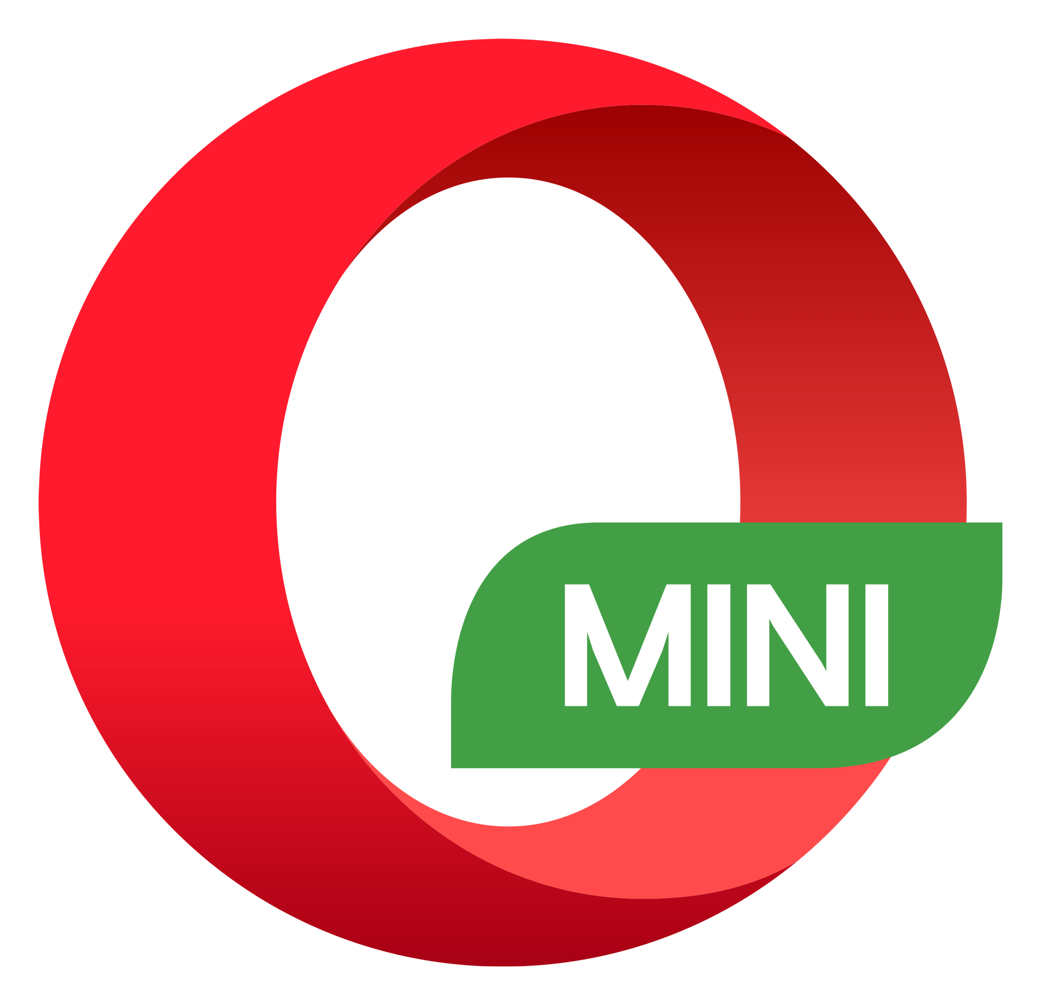 Opera Mini のロゴ（背景透過）