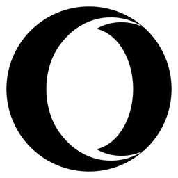 Opera Touch logo, black icon version, on a transparent background