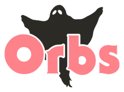 Orbs logo, horizontal version, on a transparent background