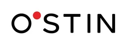 Ostin logo, white wordmark version, on a transparent background
