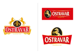 Ostravar logo, horizontal version, on a transparent background