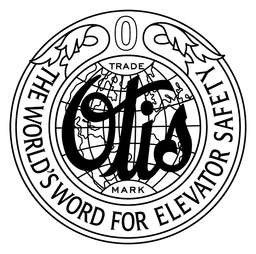 Otis logo, black icon version, on a transparent background