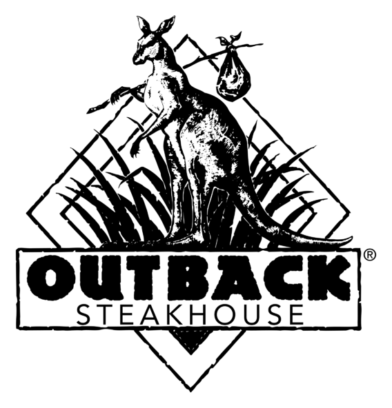 Outback Steakhouse logo, monochrome icon version, on a transparent background
