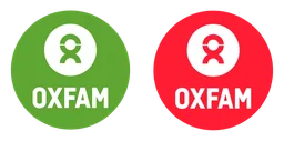 Oxfam logo, horizontal version, on a transparent background