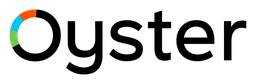 Oyster logo, black wordmark version, on a transparent background