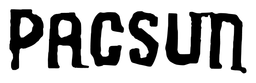 Pacsun Logo, Variante Wortmarke schwarz, auf transparentem Hintergrund