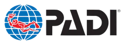 Padi logo, wordmark version, on a transparent background
