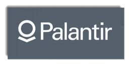 Palantir logo, monochrome version, on a transparent background