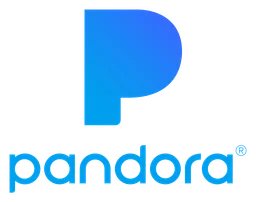 Pandora Logo, Variante horizontal, auf transparentem Hintergrund