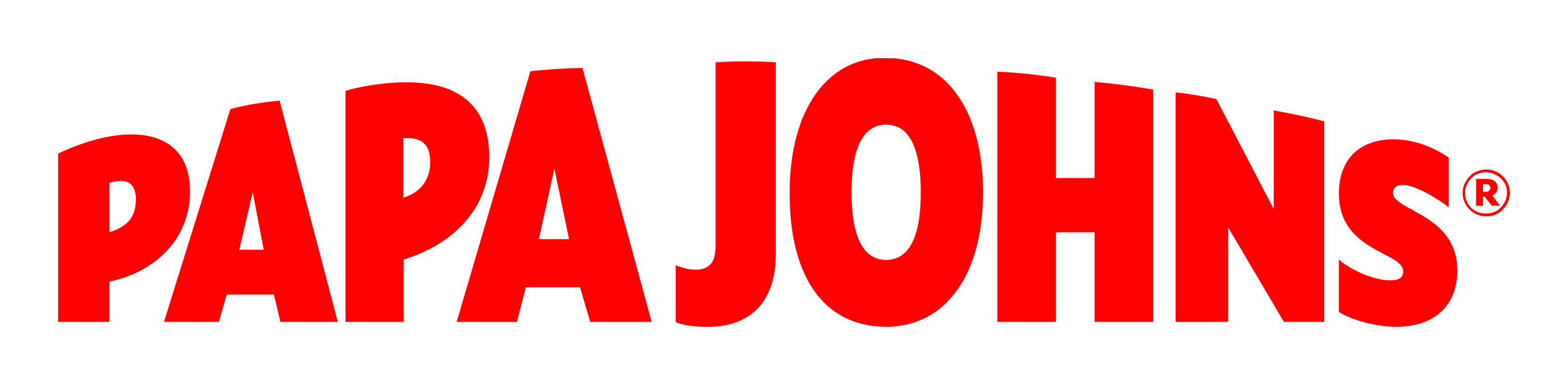Logo da Papa Johns em fundo transparente
