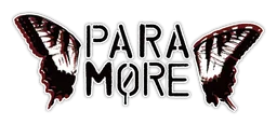 Paramore logo, monochrome version, on a transparent background