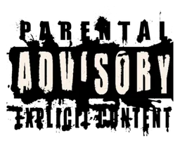 Parental Advisory logo, black version, on a transparent background