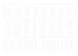 Parental Advisory logo, white icon version, on a transparent background