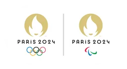 Paris 2024 Bid logo, white version, on a transparent background