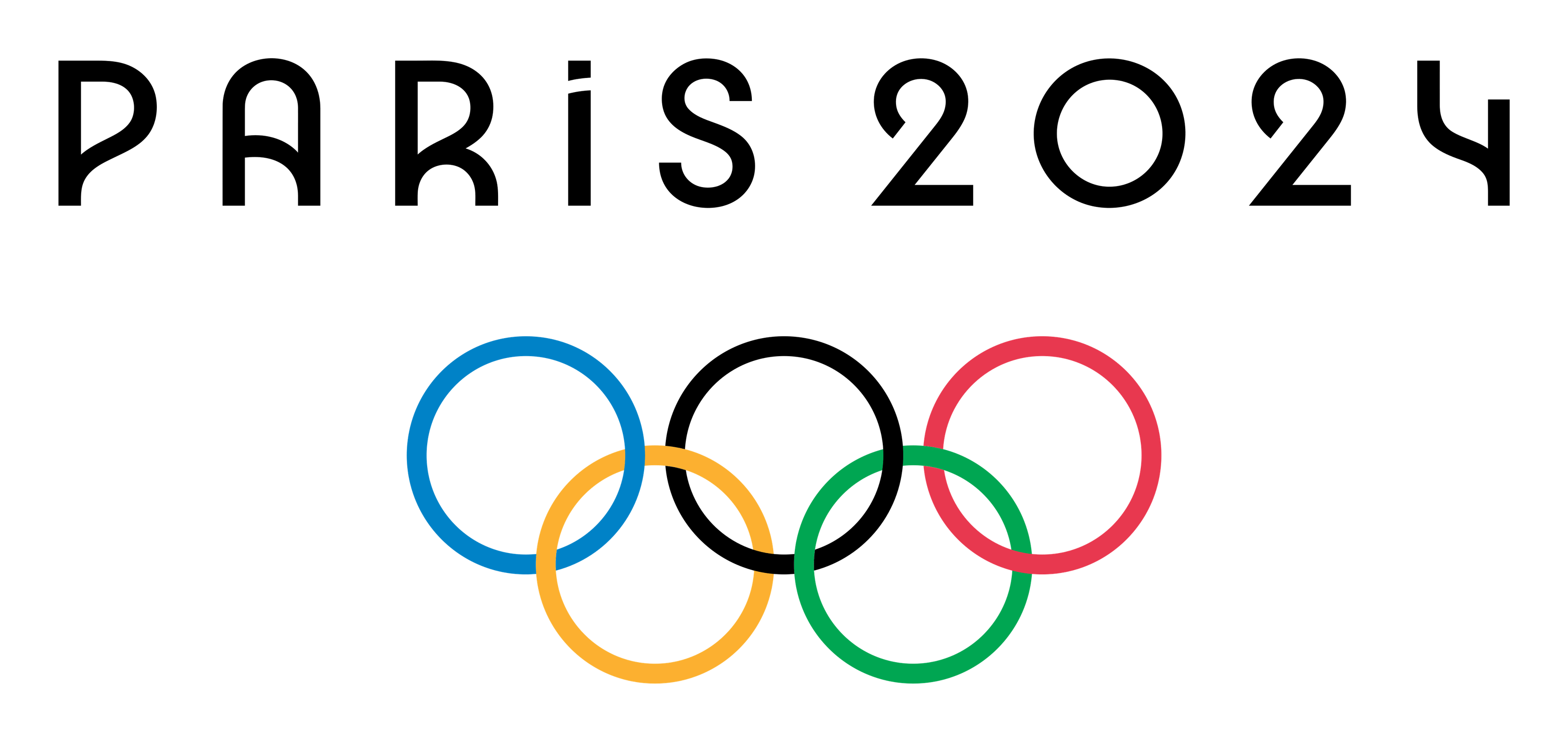 Paris 2024 Logo auf transparentem Hintergrund