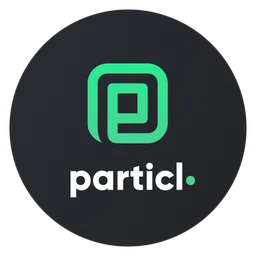 Particl logo, black icon version, on a transparent background