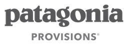 Patagonia logo, monochrome wordmark version, on a transparent background