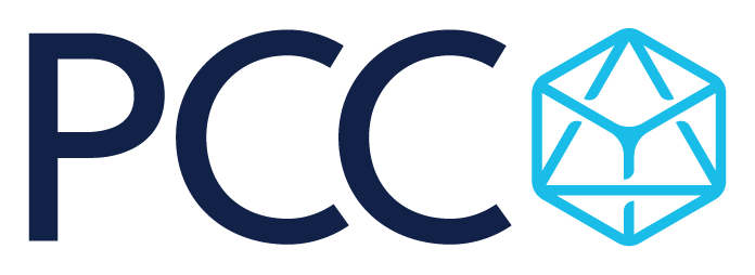 Logo de PCC sobre fondo transparente