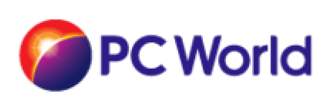 Pcworld logo on a transparent background