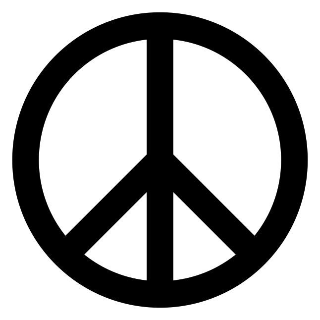 Peace logo on a transparent background