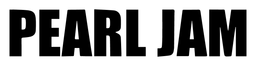 Pearl Jam logo, black wordmark version, on a transparent background