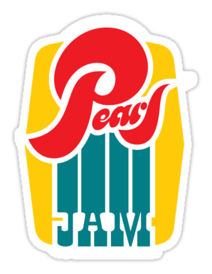 Pearl Jam logo, horizontal version, on a transparent background