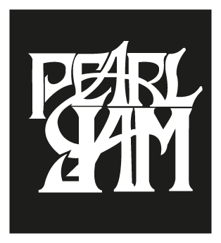 Pearl Jam logo, monochrome icon version, on a transparent background