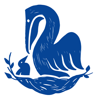 Pelikan logo, icon version, on a transparent background
