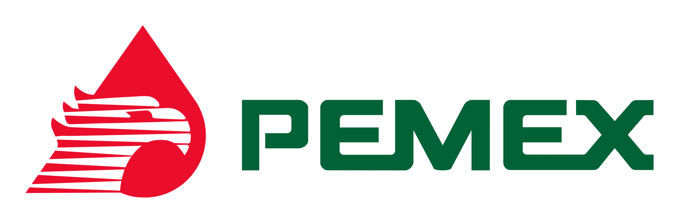 Pemex logo on a transparent background