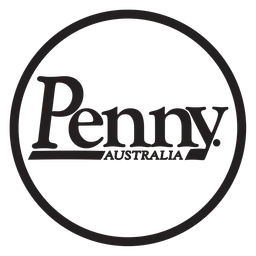 Penny Skateboards logo, black icon version, on a transparent background
