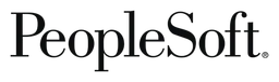 Peoplesoft logo, black wordmark version, on a transparent background