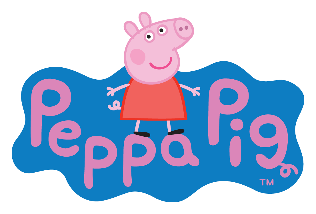 Peppa Pig logo on a transparent background