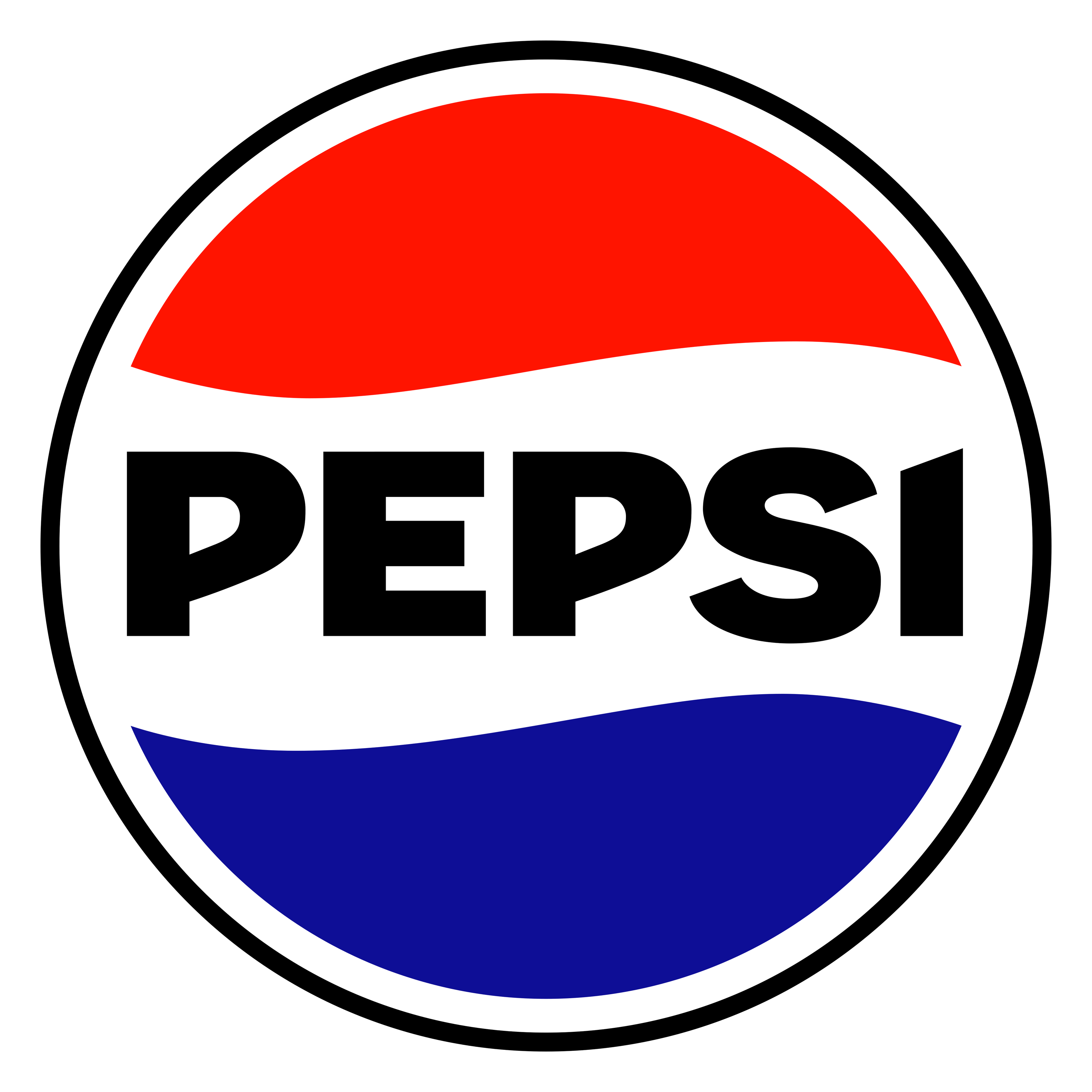 Pepsi Cola logo on a transparent background