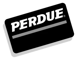Perdue logo, black version, on a transparent background