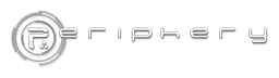 Periphery logo, monochrome wordmark version, on a transparent background