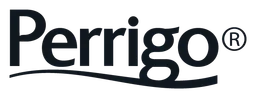 Perrigo logo, black wordmark version, on a transparent background