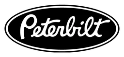 Peterbilt logo, black version, on a transparent background