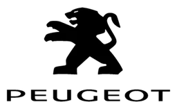 Peugeot Logo, Variante schwarz, auf transparentem Hintergrund
