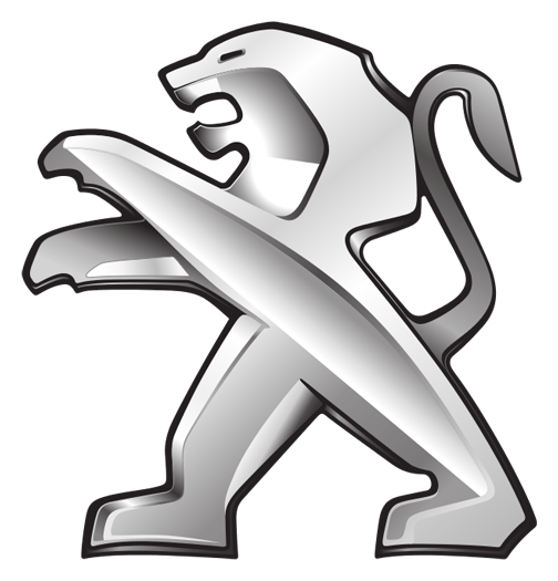 Peugeot Logo, Variante Icon monochrom, auf transparentem Hintergrund