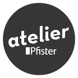 Pfister logo, black icon version, on a transparent background