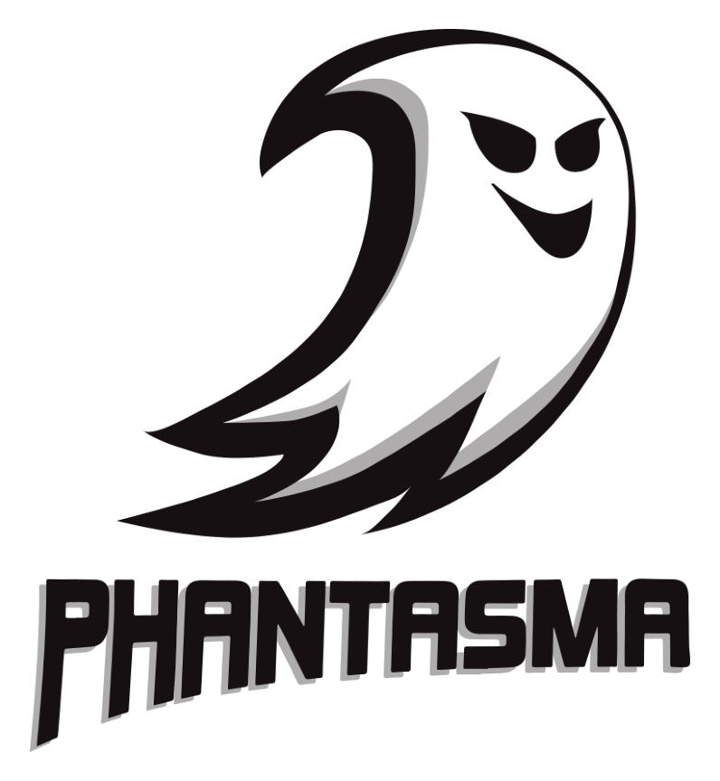 Phantasma logo, monochrome icon version, on a transparent background