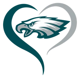 Philadelphia Eagles logo, icon version, on a transparent background