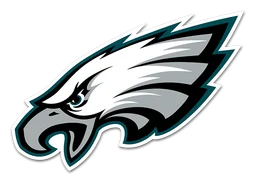 Philadelphia Eagles logo, monochrome version, on a transparent background