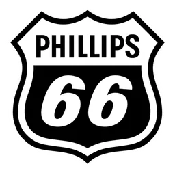Phillips 66 logo, monochrome icon version, on a transparent background
